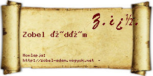 Zobel Ádám névjegykártya